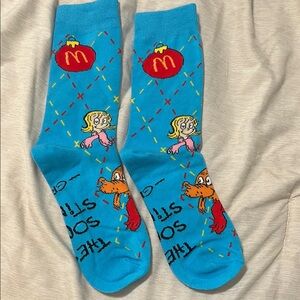 Mcdonalds Blue Grinch Socks VIRAL